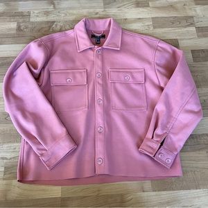 Men’s pink button up jacket size (large)